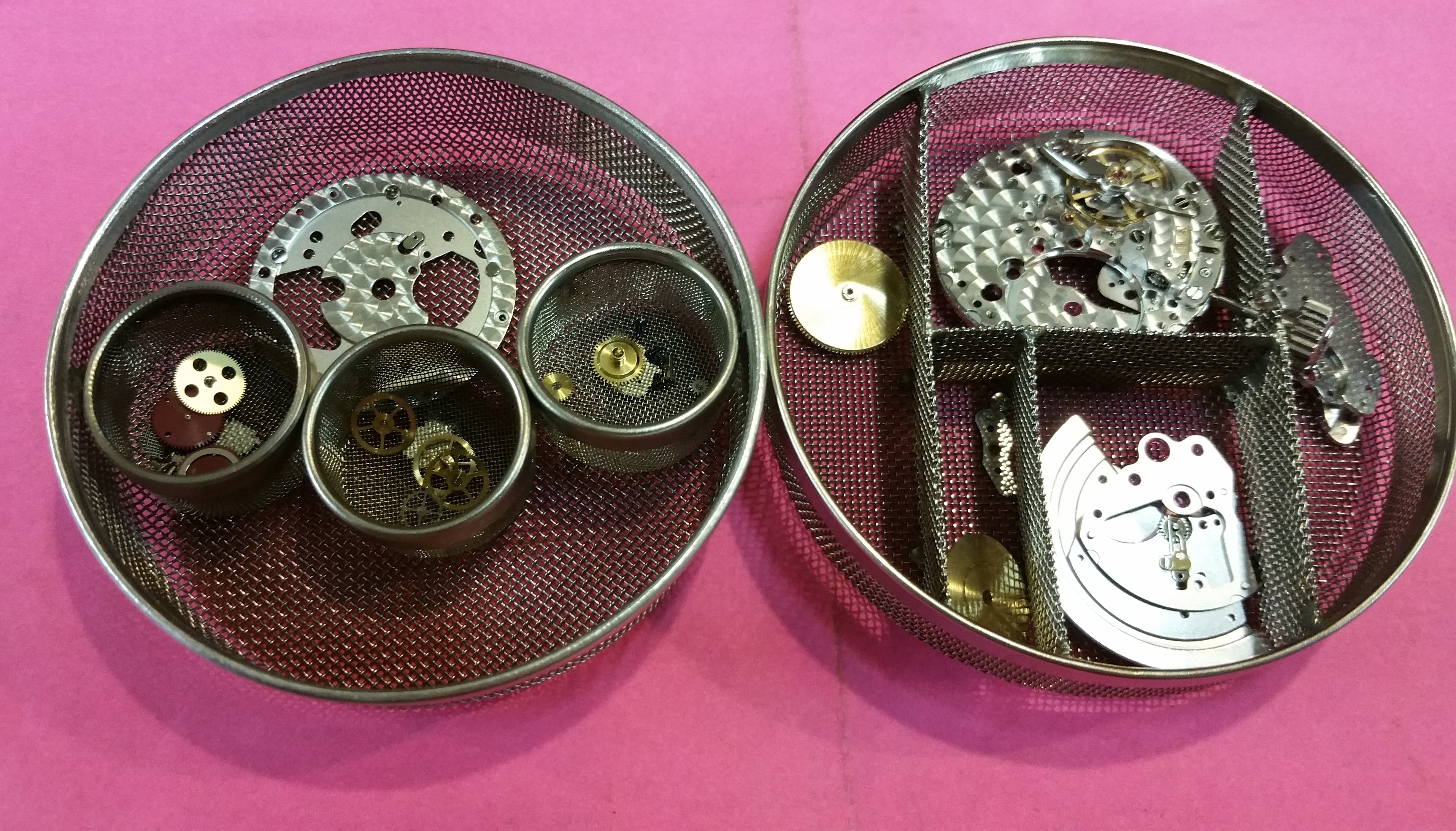 Watchmakers cleaning cheap fluid