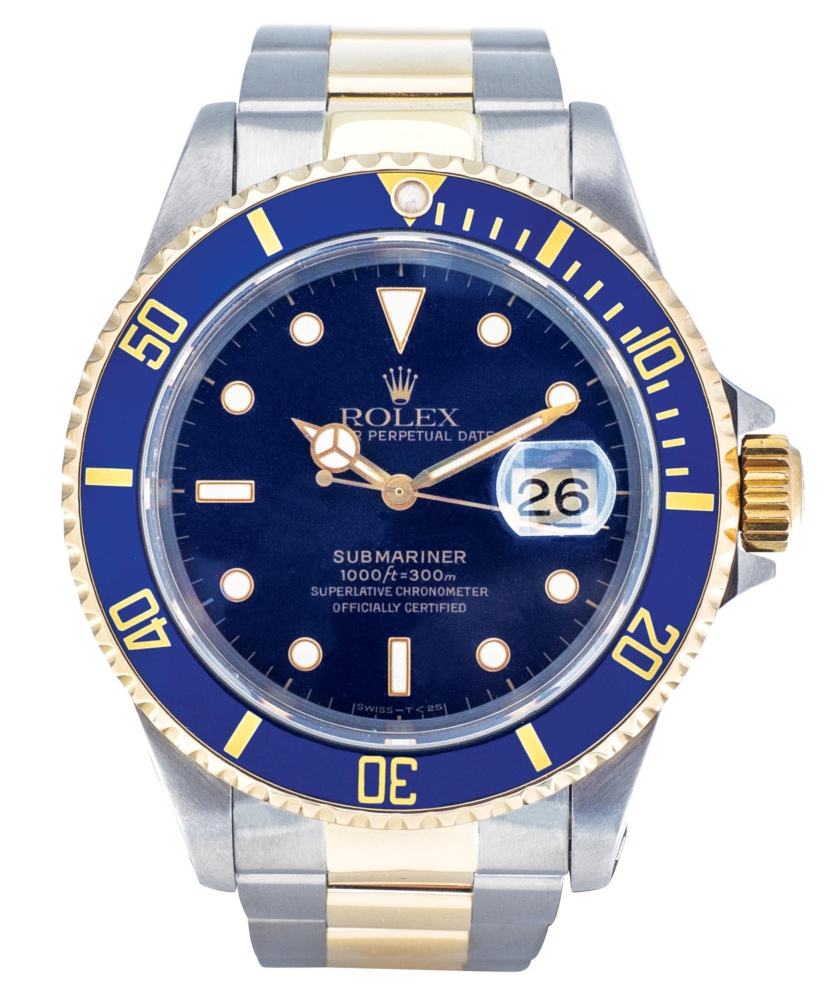 blue-two-tone-rolex-submariner - The Watch Doctor