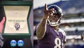 Baltimore Ravens Lamar Jackson gifts his Linemen Rolex watches 